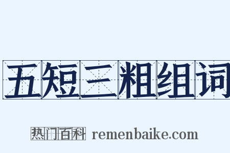 五短三粗组词是什么意思的图片
